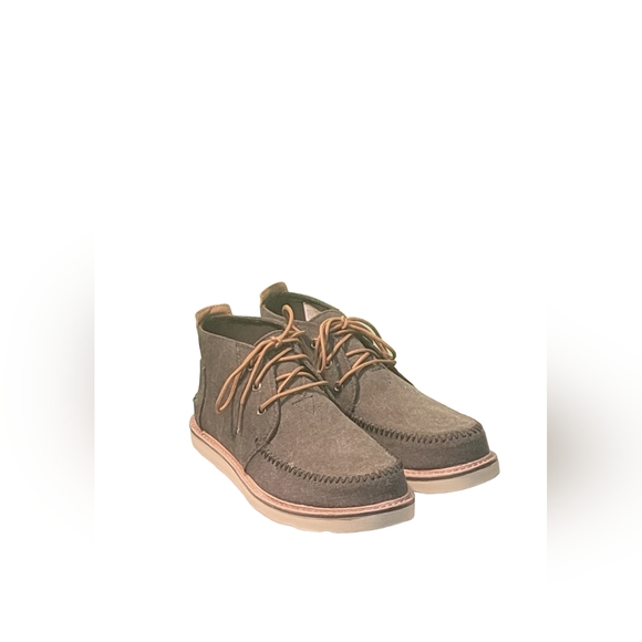 Men Black Wash Canvas Chukka Boots By Tom's Size 10/Men Ankle Boots - Picture 8 of 10